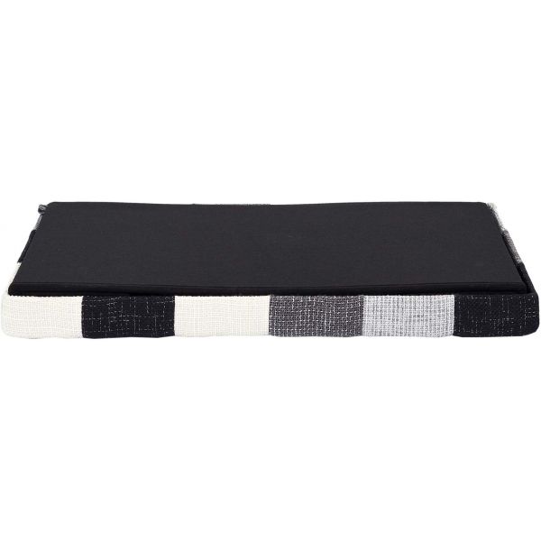 Banc coffre noir pliable couvercle à motifs - 42,90