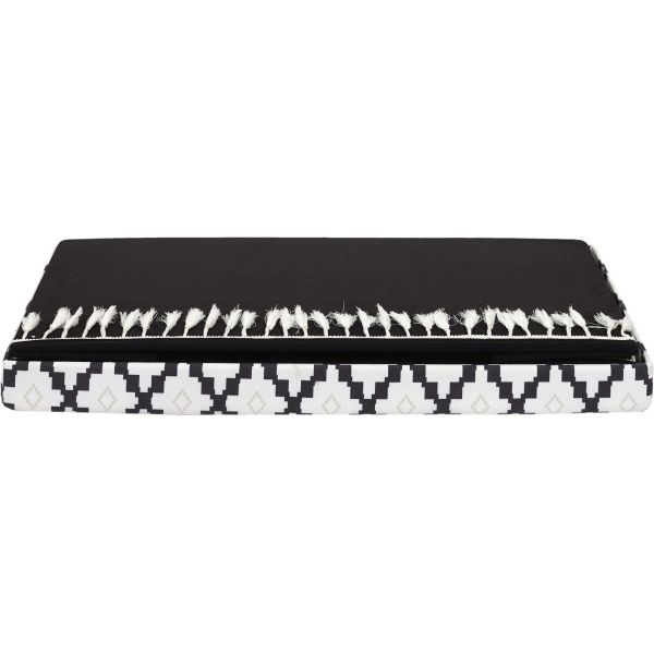 Banc coffre noir pliable couvercle à motifs - 5