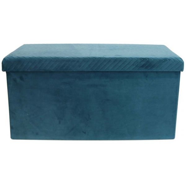 Banc coffre pliable en velours Zig zag - CMP-1541