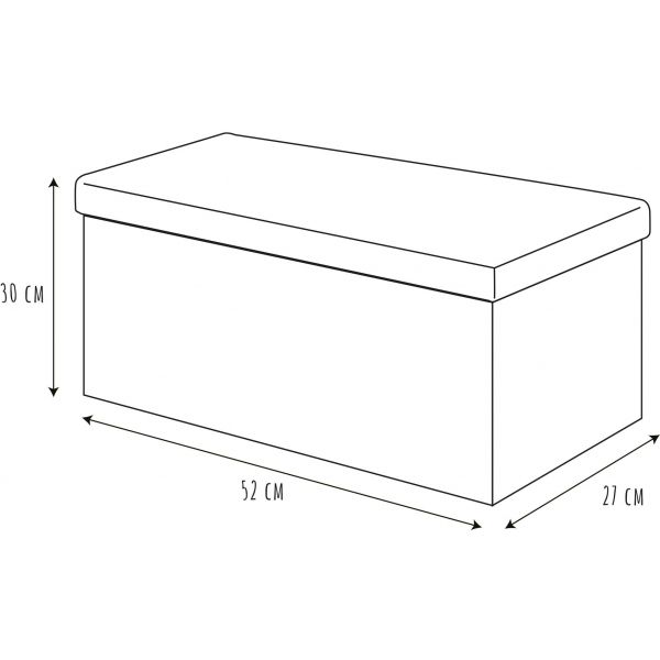 Banc coffre pliable en velours couvercle compatible briques de construction - CMP-3610