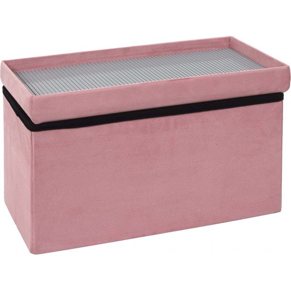 Banc coffre pliable en velours couvercle compatible briques de construction - 24,90