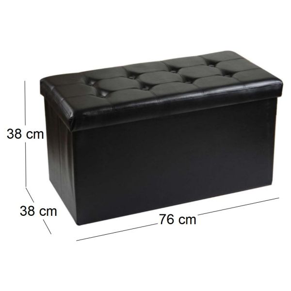 Banc coffre polyuréthane couvercle capitonné - COT-0498