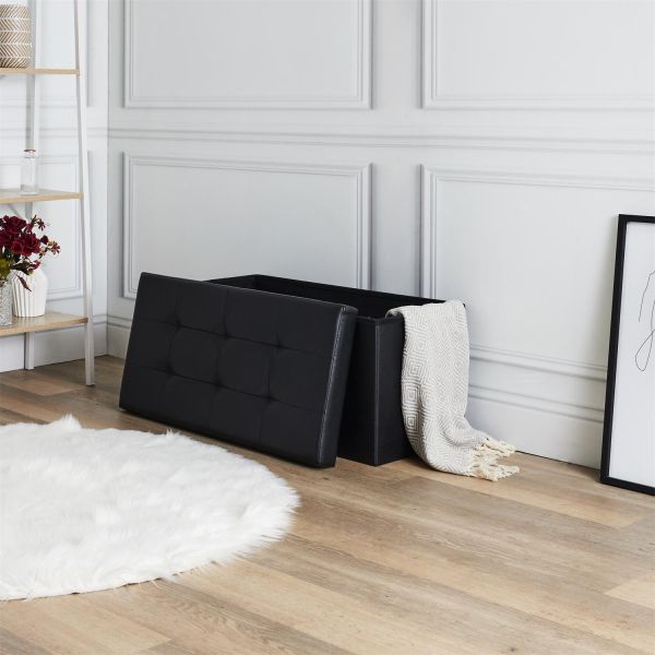 Banc coffre de rangement en polyuréthane Zoé - THE HOME DECO FACTORY