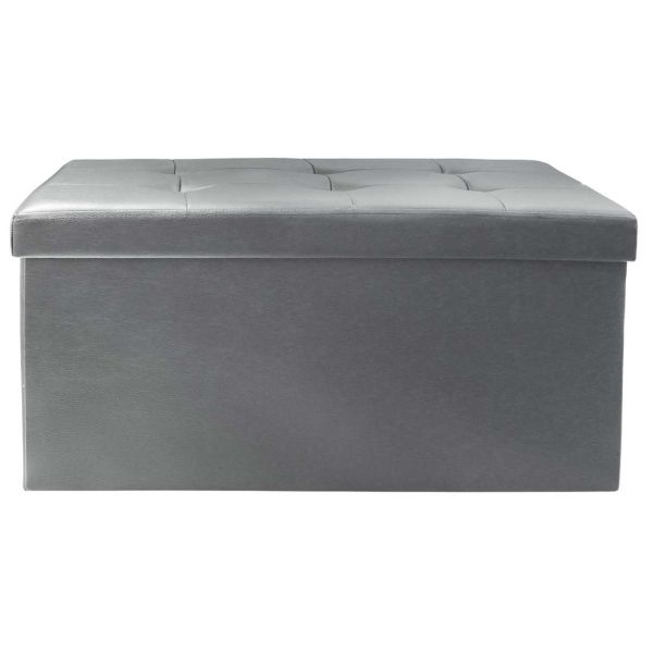 Banc coffre de rangement en polyuréthane Zoé - CMP-2924