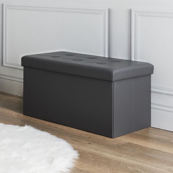 Banc coffre de rangement en polyuréthane Zoé - 34,90