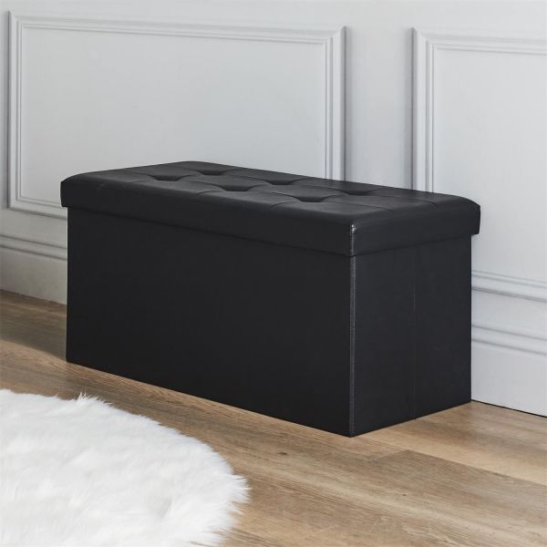 Banc coffre de rangement en polyuréthane Zoé - 34,90