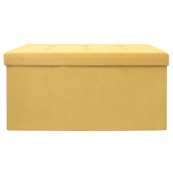 Banc coffre de rangement en suédine Lina - CMP-2926
