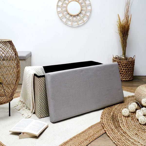 Banc coffre de rangement tressage Mirage - THE HOME DECO FACTORY