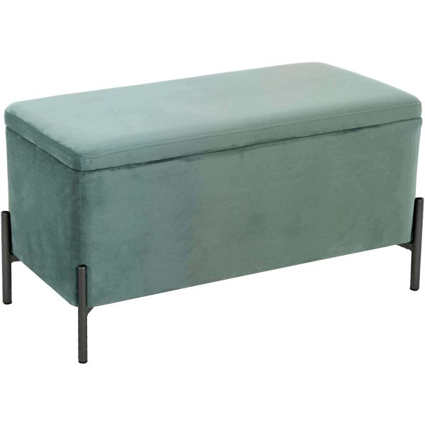 Banc avec coffre de rangement en velours Snog