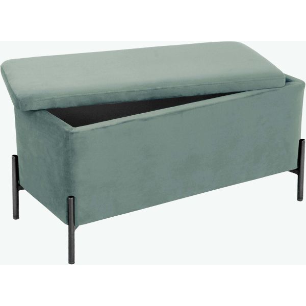 Banc avec coffre de rangement en velours Snog - PRE-1364