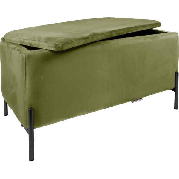 Banc avec coffre de rangement en velours Snog - PRE-1366