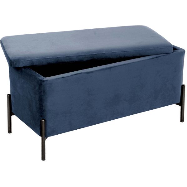 Banc avec coffre de rangement en velours Snog - LEITMOTIV