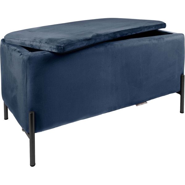 Banc avec coffre de rangement en velours Snog - PRE-1362