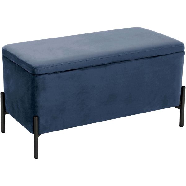 Banc avec coffre de rangement en velours Snog