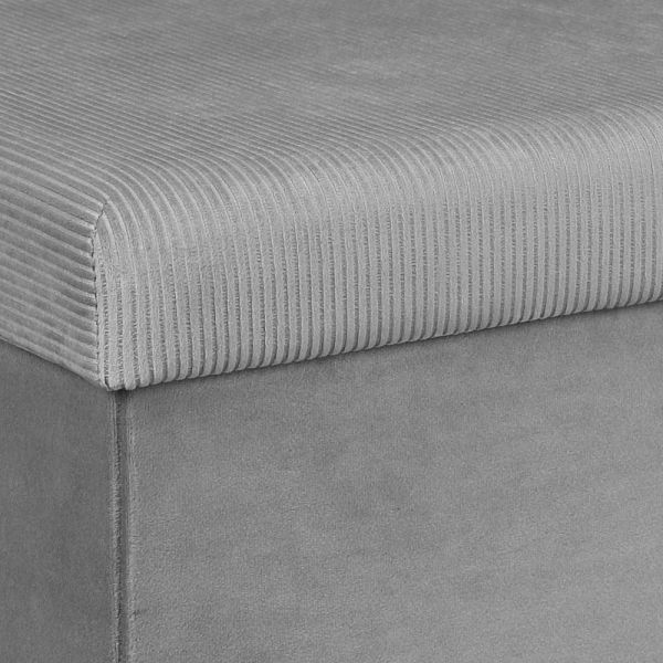 Banc coffre de rangement velours côtelé Giullia - 6