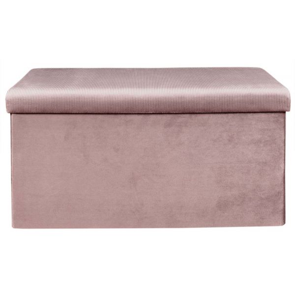 Banc coffre de rangement velours côtelé Giullia - CMP-2626