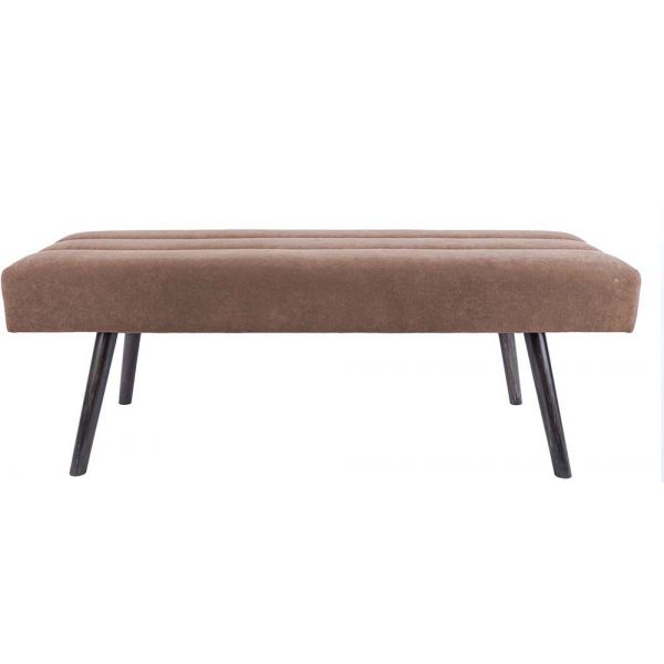 Banc design en velours et bois Explicit - LEITMOTIV