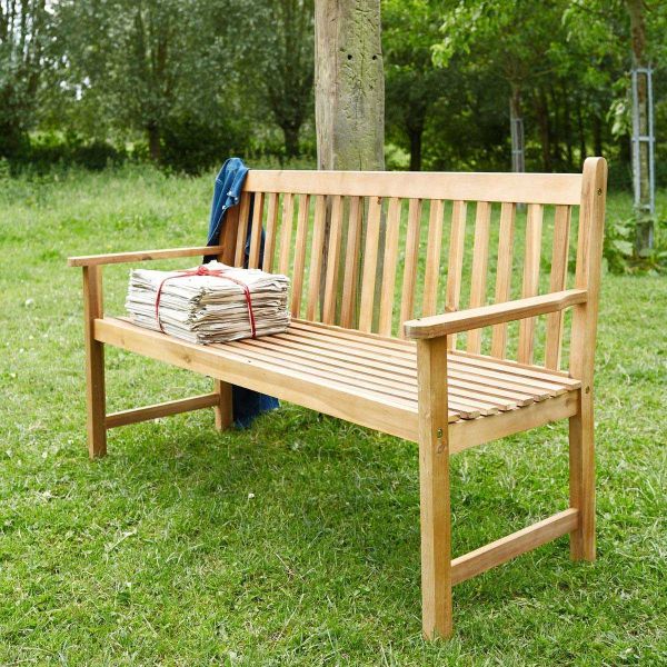 Banc de jardin en acacia massif Natura - 8