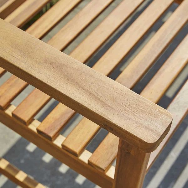 Banc de jardin en acacia massif Natura - 6
