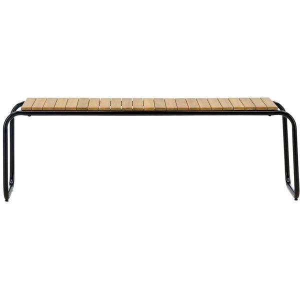 Banc de jardin en aluminium et acacia Holmbeck - 5