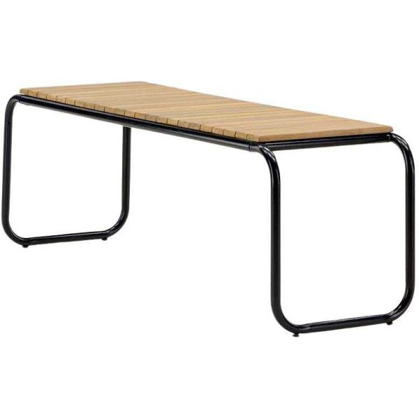Banc de jardin en aluminium et acacia Holmbeck - 6