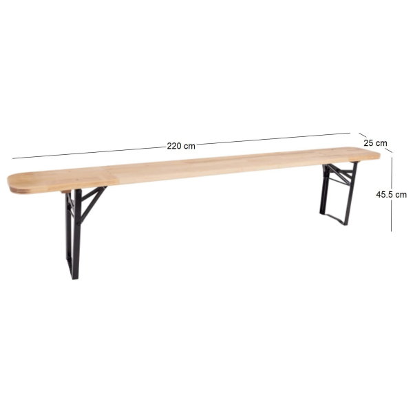 Banc de jardin pliable Brasserie - 6