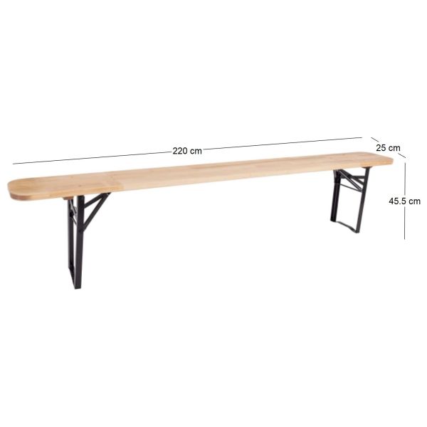 Banc de jardin pliable Brasserie - 9
