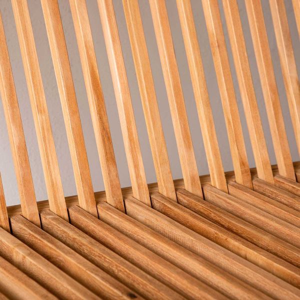 Banc de jardin pliant en teck Ghana - 7