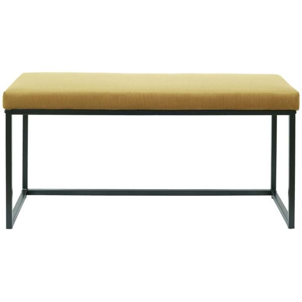 Banc en métal assise en velours Giulia - CMP-2668