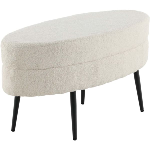 Banc ovale en acier et polyester Otto - 129