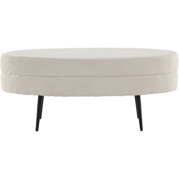 Banc ovale en acier et polyester Otto - 5