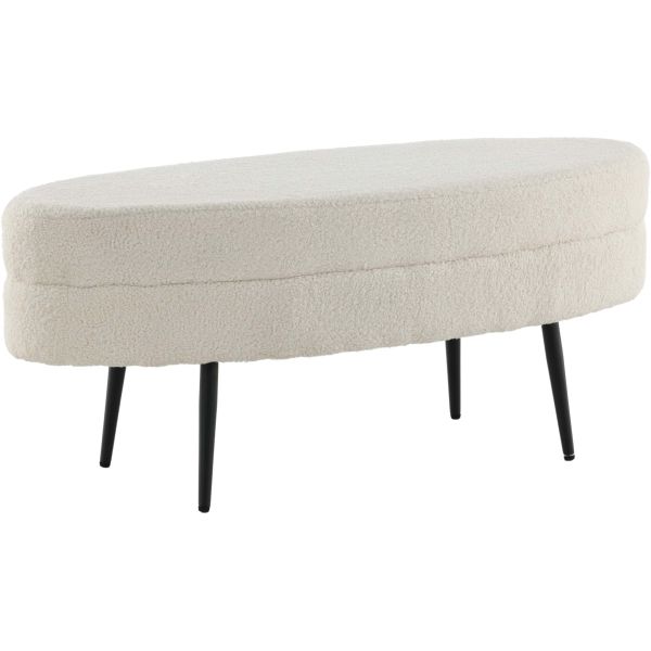 Banc ovale en acier et polyester Otto