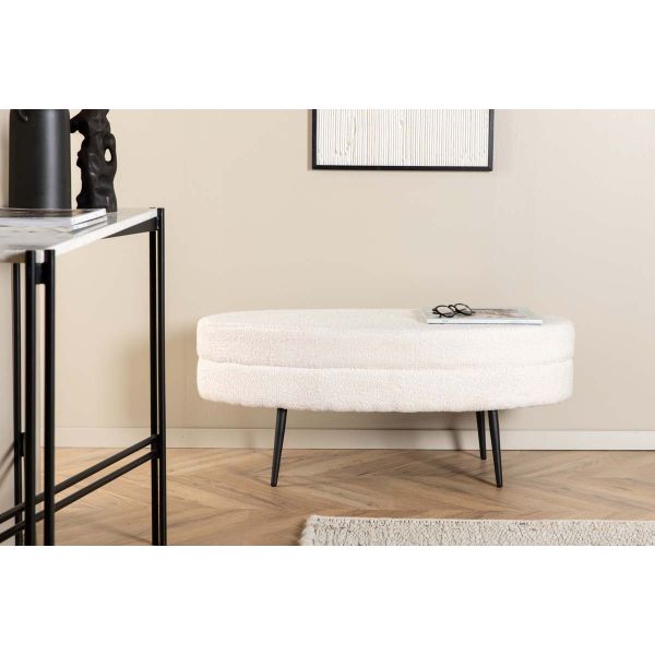 Banc ovale en acier et polyester Otto - Venture Home