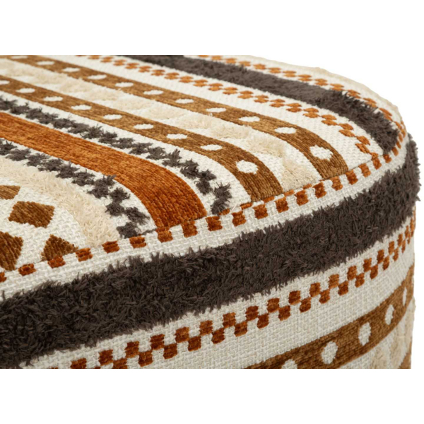 Banc ovale en tissu Etnic 82 x 40 x 40 cm - 6