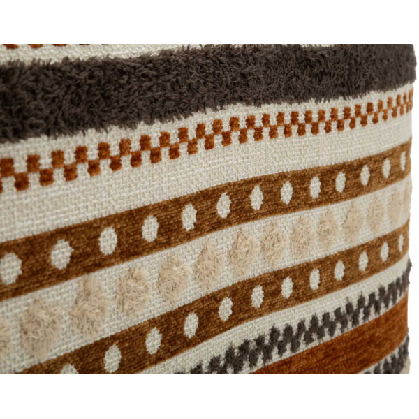 Banc ovale en tissu Etnic 82 x 40 x 40 cm - 8