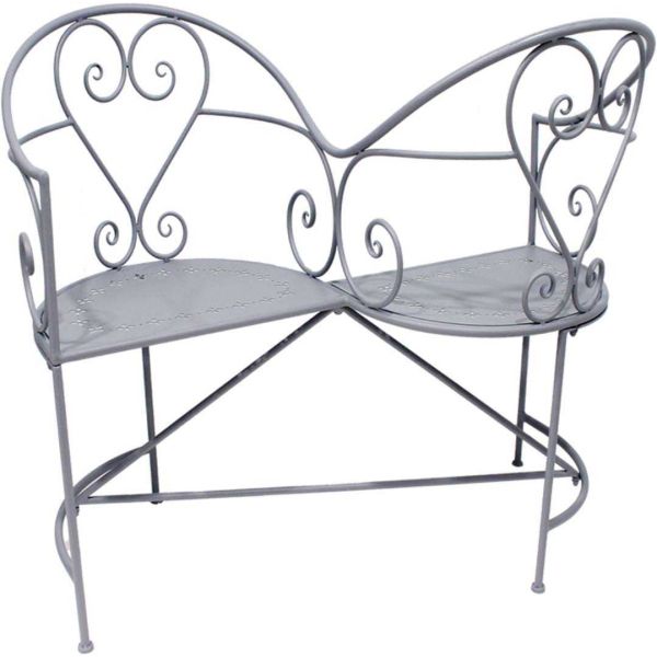 Banc 2 places en fer Belle Époque