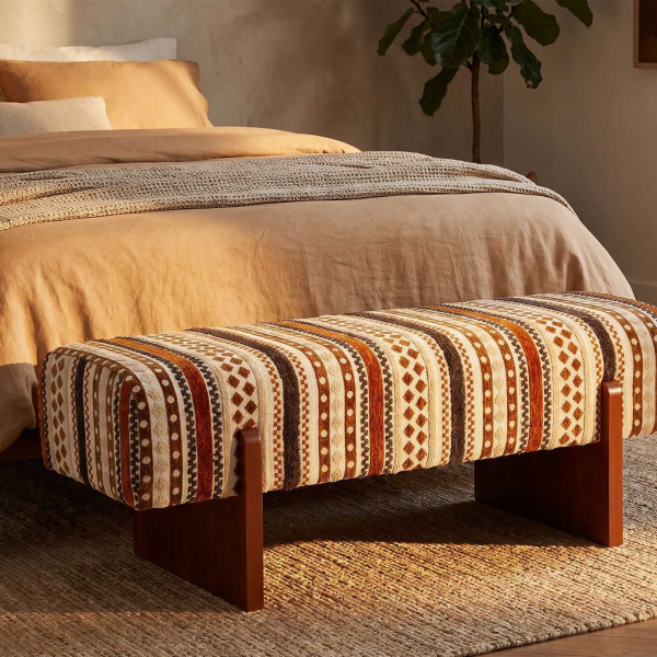 Banc en tissu Etnic 120.5 x 45 x 43 cm - MAURO FERRETTI
