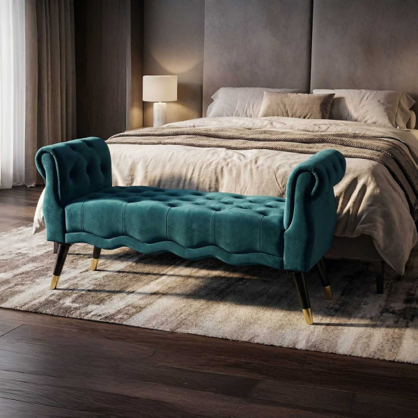 Banc en tissu Paris 120 x 40 x 60 cm - MAURO FERRETTI