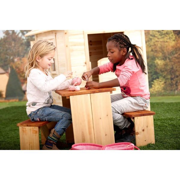 Bancs et table pour enfant ZidZed en cèdre - 79,90