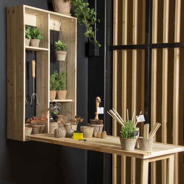 Bar d'extérieur avec table mange debout intégré - ESSCHERTS GARDEN