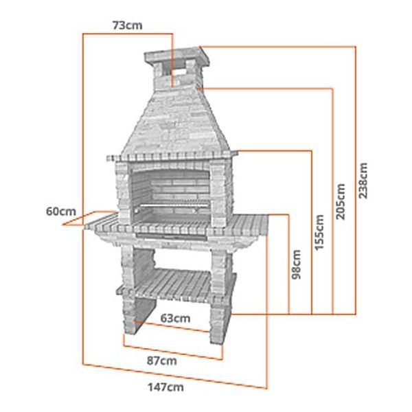 Barbecue en brique Sines - DEO-0120