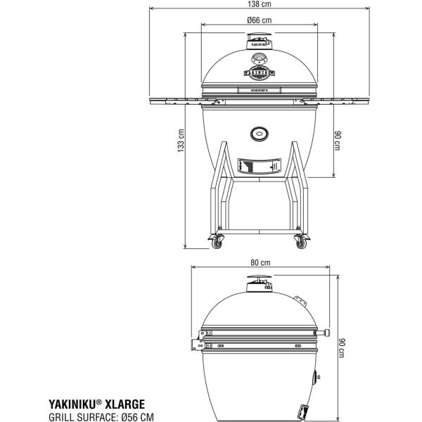 Barbecue grill Kamado en céramique haut de gamme (porte clés et gourde offerts) - YAK-0114