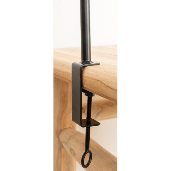 Barre étagère pour décoration de table en métal noir - 64,90