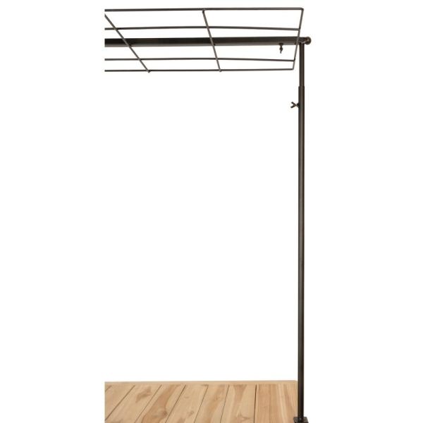 Barre étagère pour décoration de table en métal noir - 6