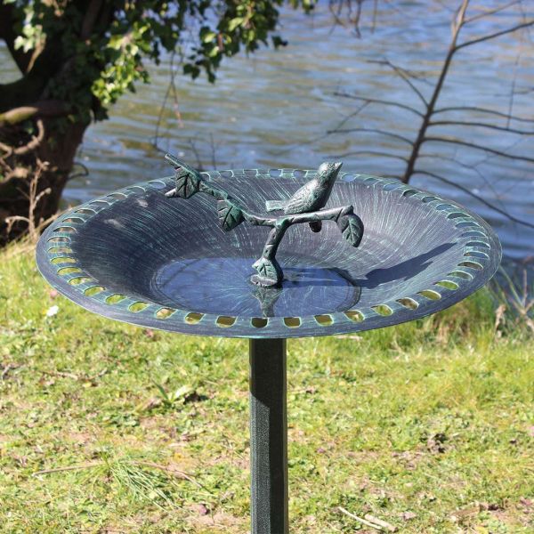 Bassin à oiseaux sur pied en fonte - 5
