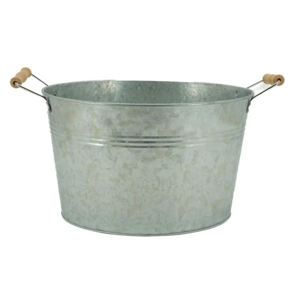 Bassine en acier galvanisé vintage - AUB-6544