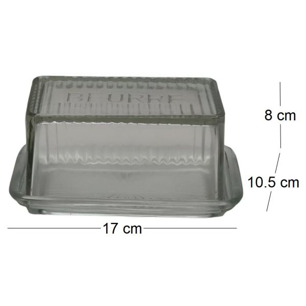 Beurrier en verre strié Cook - 13,90