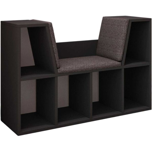 Bibliothèque avec banc en aggloméré Livora - 129