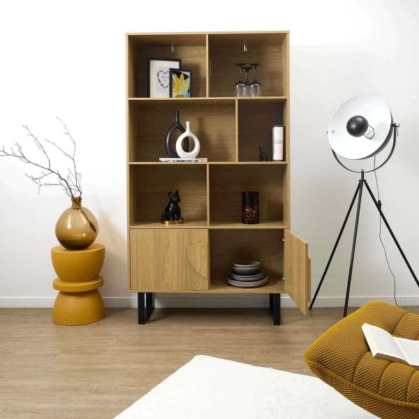 Bibliothèque en mdf et métal Calypso - THE HOME DECO FACTORY