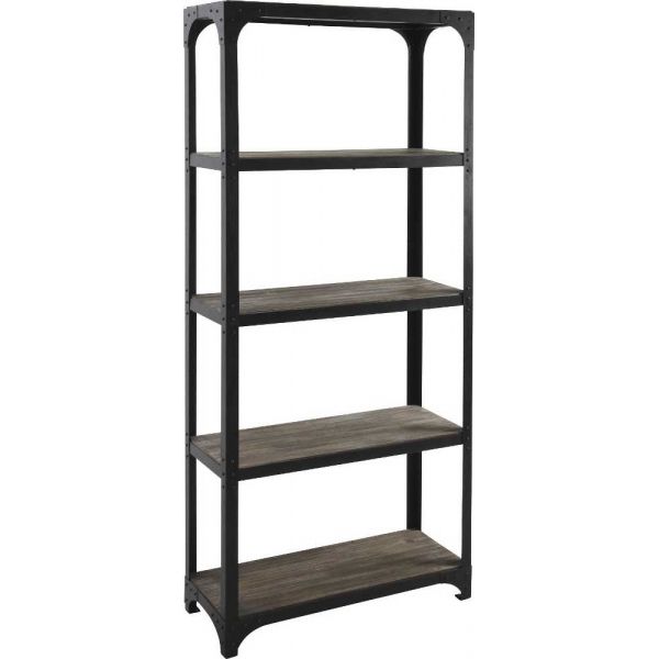 Bibliotheque Etagere En Bois Et Metal Loft